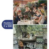 Grafika Puzzle 2 Puzzles - L'Art d'Auguste Renoir : Le Déjeuner des Canotiers - La Grenouillère - 500 à 999 pièces