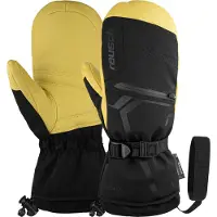 Reusch - Moufles de ski en GORE-TEX - Reusch Down Spirit Gtx Mitten Black Camel en Cuir - Taille 9 - Noir