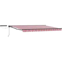 vidaXL Store électrique rétractable rouge, blanc, anthracite 5 x 3 m
