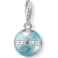 Thomas Sabo Charm pendentif globe terrestre, (Argent 925)