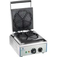 Royal Catering Gaufrier en forme de coeur - 1 x 1.500 watts RCWM-1500-H