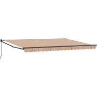 vidaXL , store enroulable rétractable, multicolore, 450 x 300 cm