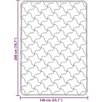 vidaXL Couette toutes saisons rembourrée crème 140 x 200 cm