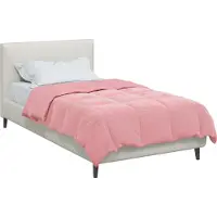 vidaXL Couette toutes saisons rembourrée rose 155 x 200 cm microfibre
