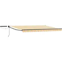 vidaXL Store électrique rétractable orange, blanc, anthracite 5 x 3 m