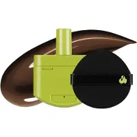 Unleashia Satin Wear Healthy-Green Cushion Re-Feel + Puff - 40 g No.51N Choco Fudge