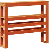 vidaXL Tête de lit avec étagères Marron cire 100 cm Pin massif