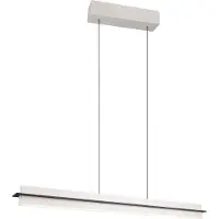 TRIO Lampe LED suspendue EMERSON 346710176, 22 W, 2500 lm, gris
