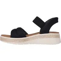 SKECHERS Slip-Ins: Bobs Sun Ray Sandalen Plat - Zwart - Maat 38