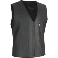 Halvarssons Vassbo, gilet en cuir ,Noir ,L
