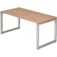 Hjh OFFICE PRO MyTable R Schreibtisch mit Gestell Silber