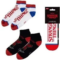 Cerdá Unisexe, Chaussettes, Stranger Things Knöchelsocken 2-er Pack 38-45, Multicolore, (lot de 2, 38 - 45)