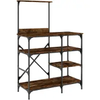 vidaXL Étagère de boulangerie chêne fumé 90x40x132 cm bois composite et métal