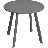 Hespéride Table d'appoint ronde de jardin « Saona » graphite mat 50 x 45 cm en acier cataphorèse -