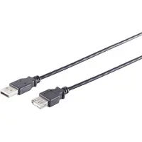 S-Impuls Câble d'extension USB-A 2.0 noir 5m