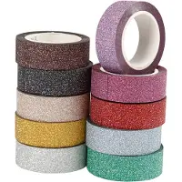 Creativ Company Ruban pailleté de couleur, 10pcs.