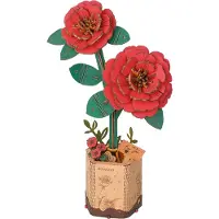 Robotime Puzzle 3D en bois Camélia rouge