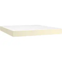 vidaXL Matelas à ressorts ensachés Crème 180x200x20 cm Similicuir