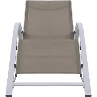 vidaXL Chaise longue Textilène et aluminium Taupe
