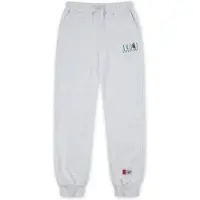 AND1 Pantalon gris clair / émeraude
