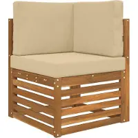 vidaXL Coussin de canapé d'extérieur 3 pcs Beige Polyester