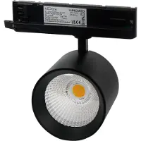 Eko-Light LUMICANTO Eclairage sur rail 6-20W Réglable | IP20 Degré de protection | CCT Couleurs réglables 3000-6000K | 3 phases, Noir