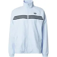 Adidas Originals Veste mi-saison 'CHEST STRIPES TRACK' bleu clair / noir