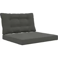 vidaXL Coussin de canapé d'extérieur 2 pcs Anthracite Polyester