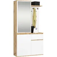 Akord Ensemble D'entrée Entro Chêne Artisan/Blanc 95X35X183
