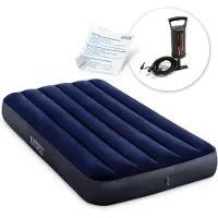 Intex Matelas gonflable 191x99x25 cm avec pompe à piston 64757