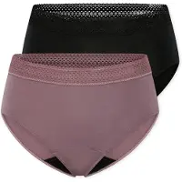 Schiesser Slip ' Care ' violet / noir