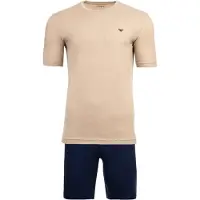 Emporio Armani Pyjama court beige / noir