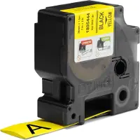 Dymo 18054 (S0718290) - (9 mm) - Noir sur jaune - Ruban