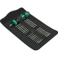 Wera 05051531001 17 Pièces Kraftform Kompakt 60 RA-R Imperial 1 Jeu De Tournevis Dans Un Étui - Avec Fonction Cliquet
