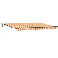 vidaXL , store enroulable jaune et orange, 450 x 300 cm, polyester