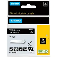 Dymo 1805436 - (19 mm) - Blanc sur noir - Ruban