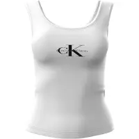 Calvin Klein Lv00qs7603 Graphic Sleeveless T-shirt Blanc L Femme