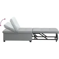 vidaXL Canapé-lit convertible , gris clair, 194 x 50 x 82 cm, tissu
