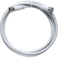 Axing SAT câble de raccordement [1x F-prise mâle - 1x F-Stecker] 5 m 85 dB blanc Axing