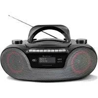 Soundmaster SCD8300SW Boombox Radio DAB+/FM Lecteur CD USB/SD Bluetooth Réveil
