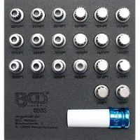 Bgs 8932 Jeu de démontage d'antivols de jantes pour BMW, 21 pcs.