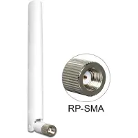 DeLOCK Antenne WLAN fiche RP-SMA 2–5 dBi omnidirectionnelle inclinable blan