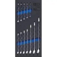 Bgs 4082 1/3 Insert pour servante d'atelier : Jeu de clés mixtes, 6-22 mm, 12 pcs.