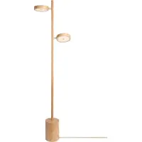 Good&Mojo - Lampadaire Okinawa - Beige - Ø40x146 cm pour le salon, la chambre à coucher