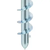 Relaxdays Fixation au sol , pour parasol et séchoir à linge, pour mâts de 25 à 55 mm de diamètre, à enfoncer, tige en acier, argent/gris