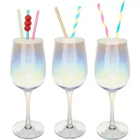 Secret De Gourmet Verre à vin x6 Fantasy 38cl, transparent, Verres à vin, Multicolore, Transparent