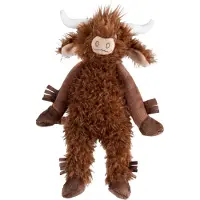 Happy horse Doudou vache Cody - peluche douce Highland bovin 30cm brun