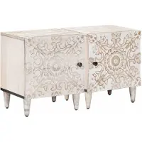 vidaXL Cabinet de chevet 2 pcs Blanc 40 x 33,5 x 46 cm