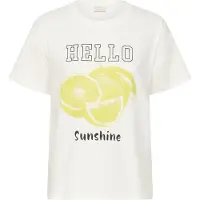 Kaffe T-shirt jaune / noir / blanc naturel