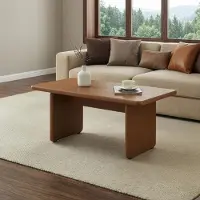 En.casa Table basse « Gäljami » en MDF, rectangulaire, 100 x 55 x 44 cm, aspect noyer